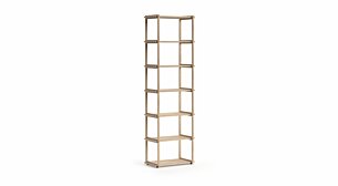 AIKO 1x6 Wooden Shelving Unit | 65x213x36 cm | oak