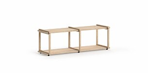 AIKO 2x1 Wooden Shelving Unit | 122x40x36 cm | oak
