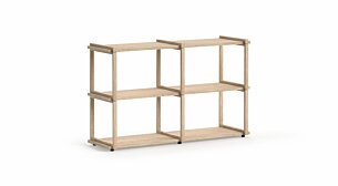 AIKO 2x2 Wooden Shelf | 122x75x36 cm | oak