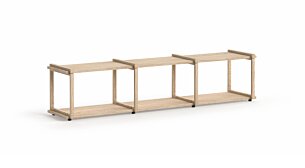 AIKO 3x1 Regalsystem Holz | 179x40x36 cm | eiche
