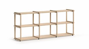 AIKO 3x2 Regalsystem Holz | 179x75x36 cm (LxHxT) | eiche/esche