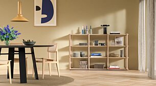 AIKO 3x3 Wooden Bookshelf | 179x109x36 cm | oak