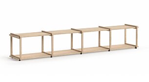 AIKO 4x1 Regalsystem Holz | 236x40x36 cm (LxHxT) | eiche/esche