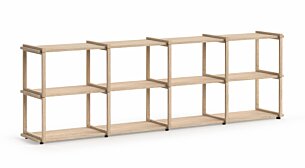AIKO 4x2 Wooden Shelving Unit | 236x75x36 cm (LxHxD) | oak/ash