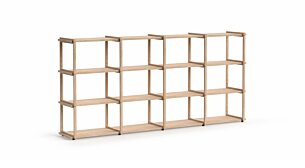 AIKO 4x3 Regalsystem Holz | 236x109x36 cm | eiche