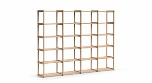 AIKO 4x5 Wooden Shelving Unit | 236x178x36 cm | oak