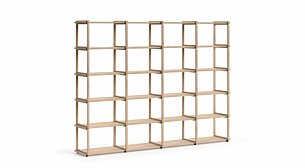 AIKO 4x5 Wooden Shelving Unit | 236x178x36 cm (LxHxD) | oak/ash