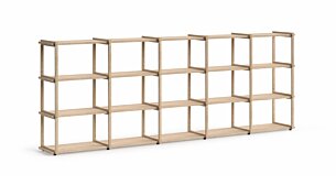 AIKO 5x3 Wooden Shelving Unit | 293x109x36 cm (LxHxD) | oak/ash