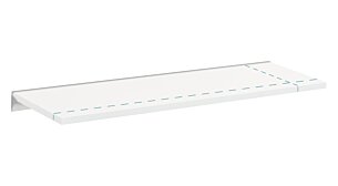 BOARD+RAIL Wandregal nach Maß | bis 80x30 cm | weiß/silber