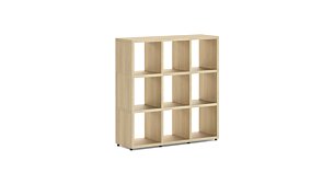 BOON 3x3 Regalsystem | 110x112x33 cm (LxHxT) | eiche