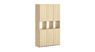 BOON 3x5-P1 Regal mit Türen | 110x183x35 cm | eiche