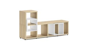 BOON 4x2-P Schuhregal | 145x76x33 cm | eiche