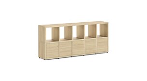 BOON 5x2-P Regal mit Türen | 181x76x33 cm | eiche