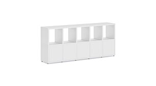 BOON 5x2-P Regal mit Türen | 181x76x33 cm | weiß