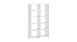 BOON L-2x5 Bücherregal | 117x183x33 cm | weiß