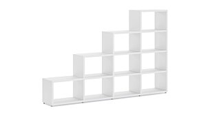 BOON L-4x4 Stufenregal | 231x147x33 cm | weiß