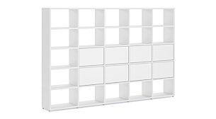 BOON L-5x5-P1 Shelving Unit with Doors | 288x183x33 cm (LxHxD)