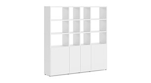 BOON Mix-4x5-P Bücherregal mit Türen | 188x183x35 cm | weiß