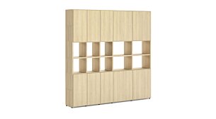 BOON Mix-5x6-P2 Regal mit Türen | 224x218x35 cm | eiche