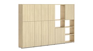 BOON Mix-6x5-P Regal mit Türen | 281x183x35 cm | eiche