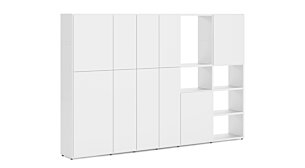 BOON Mix-6x5-P Regal mit Türen | 281x183x35 cm | weiß