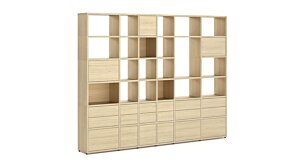 BOON Mix-6x6-P2 Regal mit Türen | 281x218x33 cm | eiche