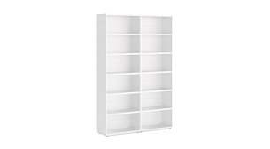 CASE Maxi-2x6 Bücherregal | 150x221x34 cm (LxHxT) | weiß