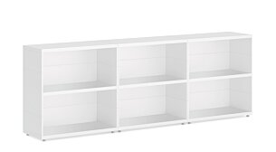 CASE Maxi-3x2 Regalwand | 225x77x34 cm (LxHxT) | weiß