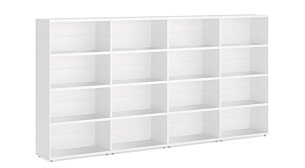CASE Maxi-4x4 Bücherregal | 300x149x34 cm (LxHxT) | weiß