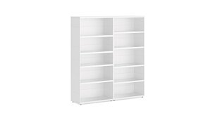 CASE Multi-2x5 Bücherregal | 150x163x34 cm (LxHxT) | weiß
