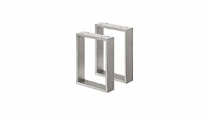 CHESS Bankkufen - 2 Stck | 350x80x422 mm | edelstahl