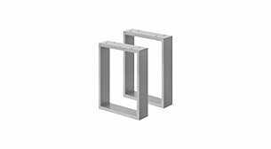 CHESS Bankkufen - 2 Stck | 350x80x422 mm | silber