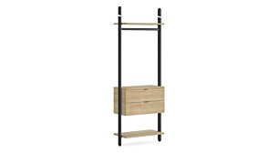 CLOS-IT D-104 Regalsystem | 86x277x42 cm (LxHxT) | eiche/schwarz