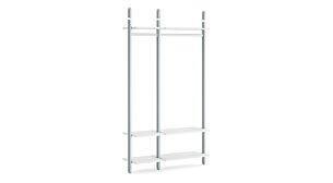 CLOS-IT D-150 Étagère dressing | 135x277x40 cm | blanc/argenté