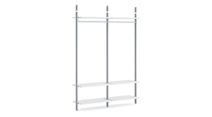 CLOS-IT D-200 Regalsystem | 168x277x40 cm (LxHxT) | weiß/silber