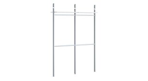 CLOS-IT D-203 Regalsystem | 168x277x40 cm (LxHxT) | weiß/silber