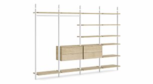CLOS-IT D-404 Open Wardrobe System | Decor oak