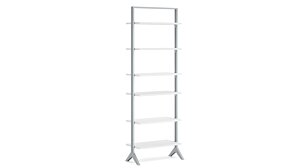 CLOS-IT S-101 Regalsystem | 86x228x40 cm (LxHxT) | weiß/silber