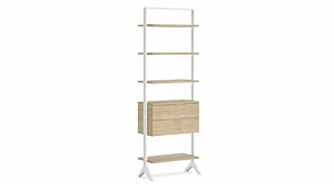 CLOS-IT S-105 Regalsystem | 86x228x42 cm (LxHxT) | eiche/weiß