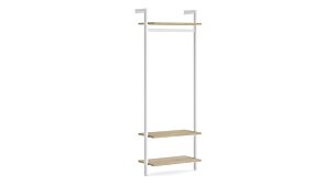 CLOS-IT W-100 Regalsystem | 86x228x44 cm (LxHxT) | eiche/weiß