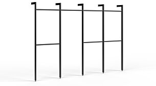 CLOS-IT W-402 Regalsystem | 333x228x24 cm (LxHxT) | schwarz