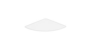 CORNER Glass Shelf Board | 300x300x8 mm | white