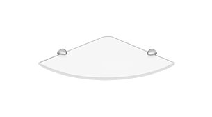 CORNER+JAM Eckregal Glas | 25x25 cm | weiß/silber