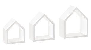 COTTAGE Wall Shelf House | 3 pcs | white
