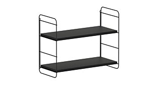 LITE+STEP Hängeregal | 60x27x50 cm | anthrazit/schwarz