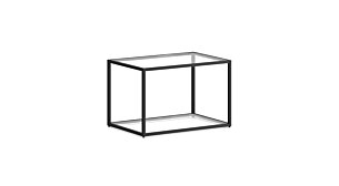 LIUM L-1x1 Regalsystem | 57x37x36 cm | klar/schwarz