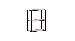 LIUM L-1x2 Hängeregalsystem | 57x71x27 cm | eiche/schwarz