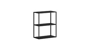 LIUM L-1x2 Hängeregalsystem | 57x71x27 cm | esche schwarz/schwarz