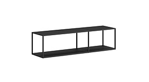 LIUM MIX-2x1 Regalsystem | 145x37x36 cm | esche schwarz/schwarz