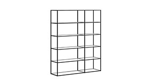 LIUM MIX-2x5 Opbergsysteem | 145x174x36 cm | transparant/zwart